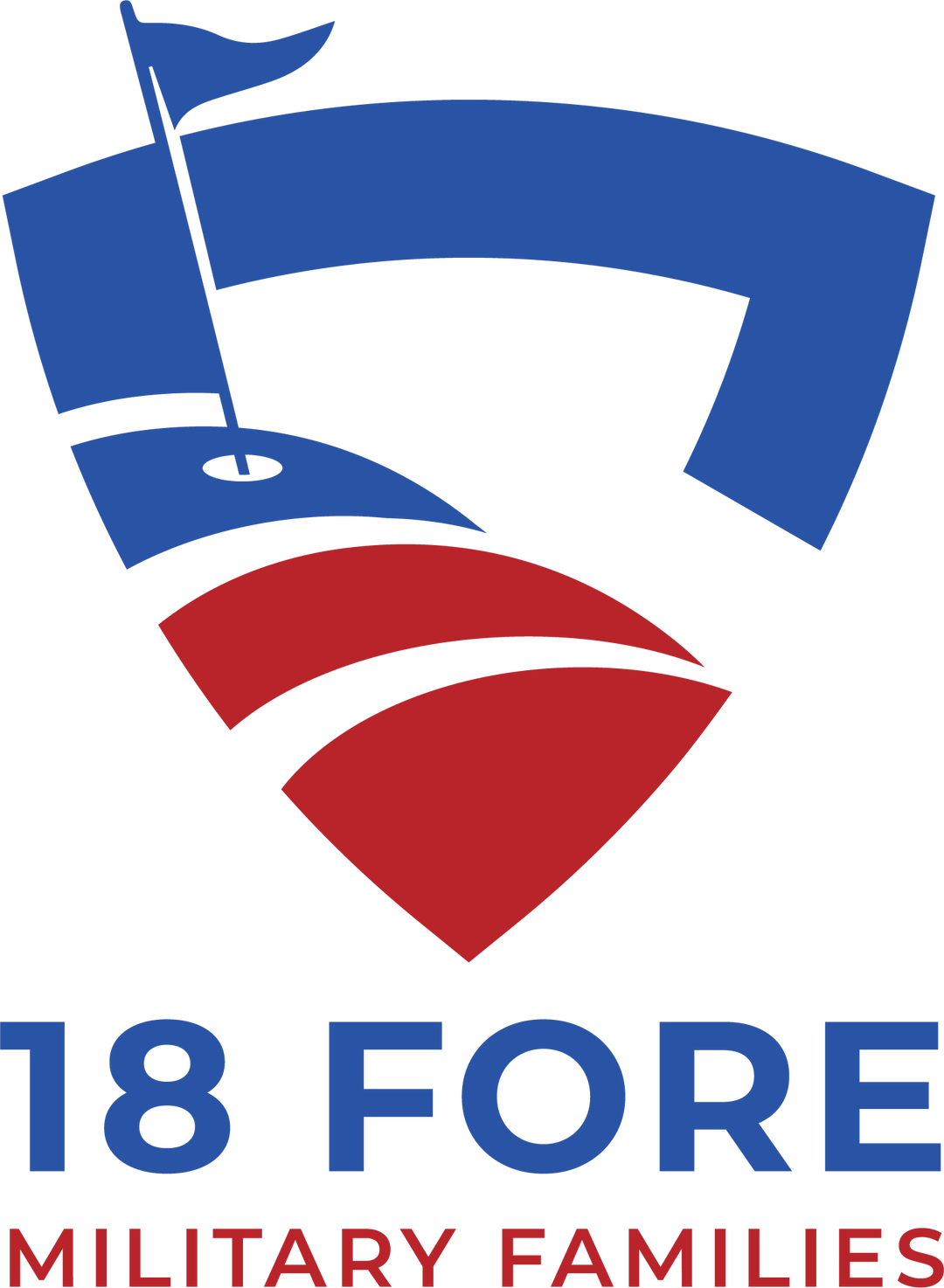 Logo for 18 Fore Military Families with blue, red, and white colors.