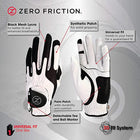 Zero Friction Men's Compression-Fit Synthetic Golf Glove - LH Universal Fit One Size